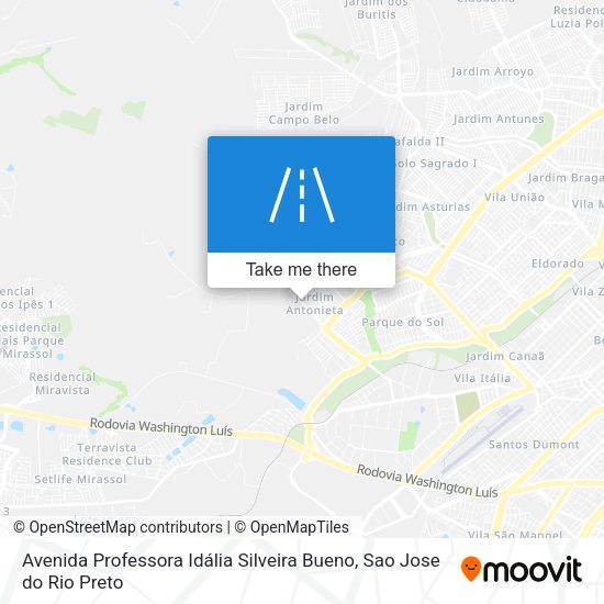 Avenida Professora Idália Silveira Bueno map