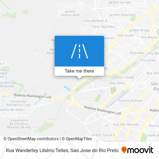 Rua Wanderley Libério Telles map