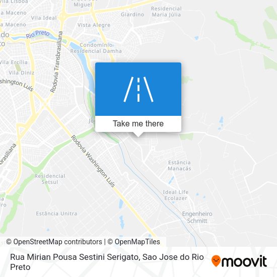 Rua Mirian Pousa Sestini Serigato map