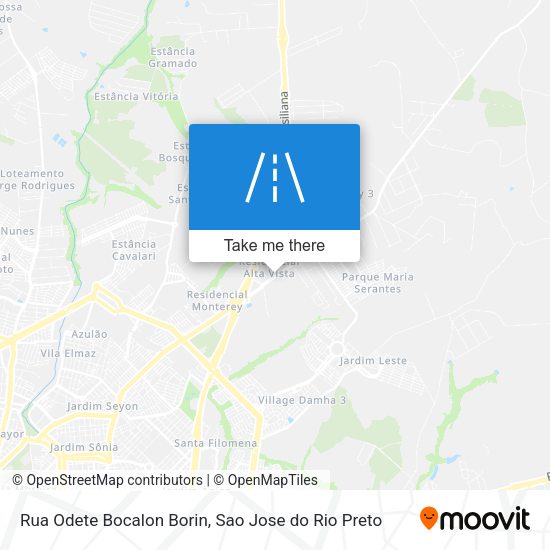 Rua Odete Bocalon Borin map