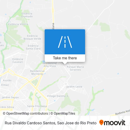 Rua Divaldo Cardoso Santos map