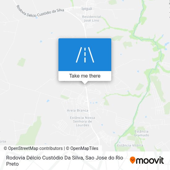 Rodovia Délcio Custódio Da Silva map