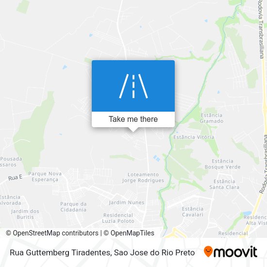Rua Guttemberg Tiradentes map