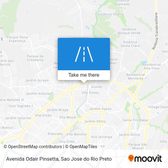 Avenida Odair Pinsetta map
