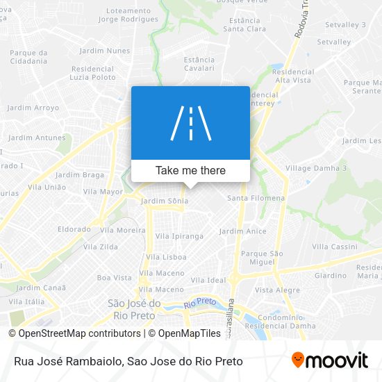 Rua José Rambaiolo map