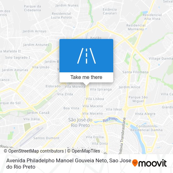 Avenida Philadelpho Manoel Gouveia Neto map