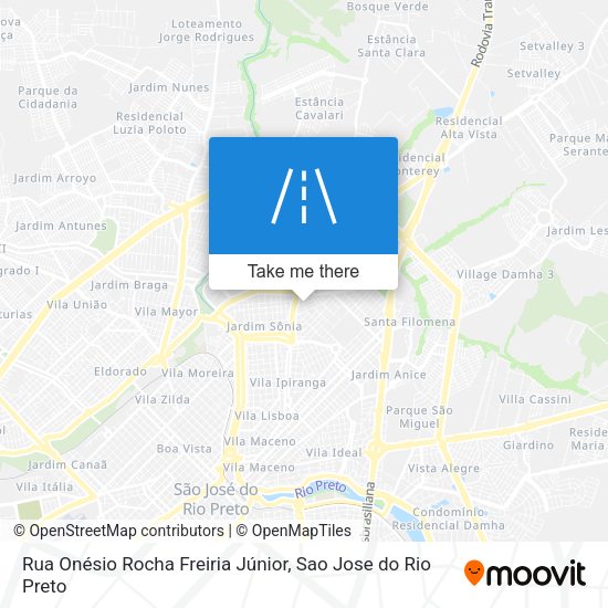 Rua Onésio Rocha Freiria Júnior map