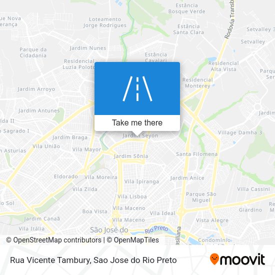 Rua Vicente Tambury map