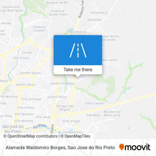 Alameda Waldomiro Borges map