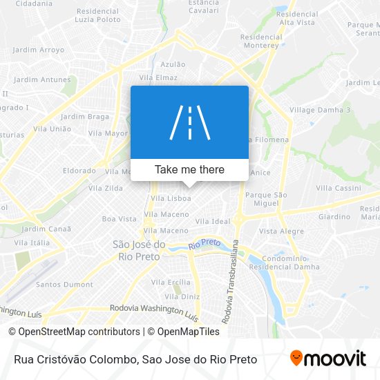 Rua Cristóvão Colombo map