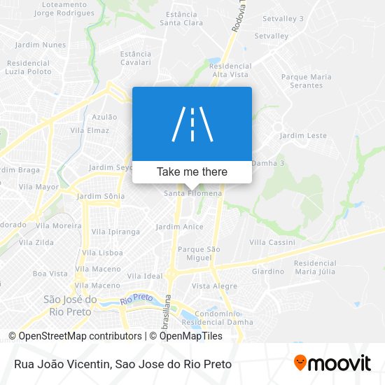 Rua João Vicentin map