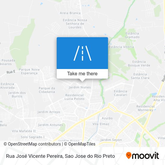 Rua José Vicente Pereira map