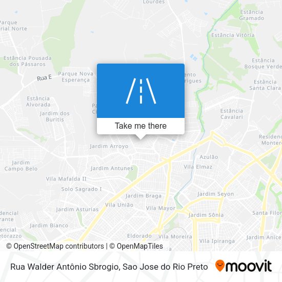 Rua Walder Antônio Sbrogio map
