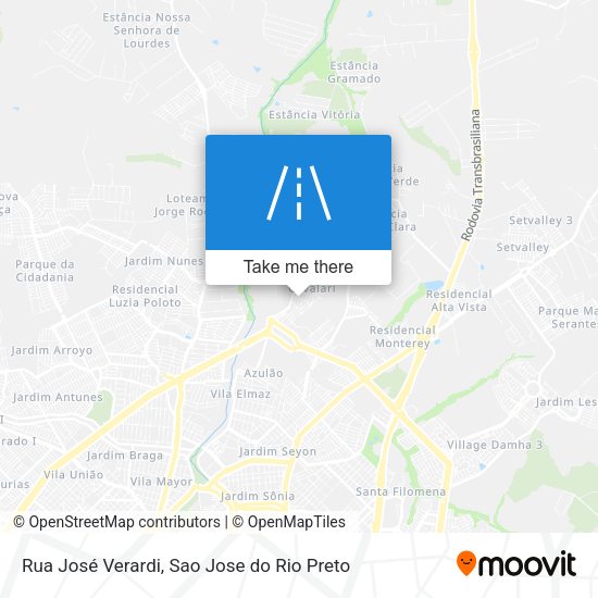 Rua José Verardi map