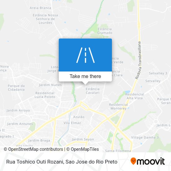 Rua Toshico Outi Rozani map