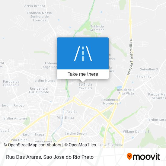 Rua Das Araras map