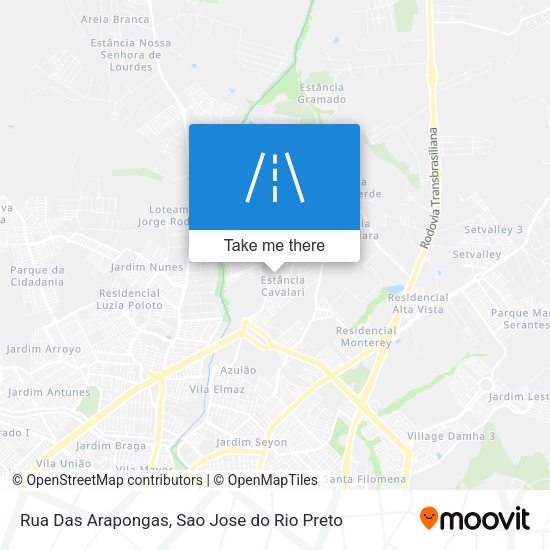 Rua Das Arapongas map