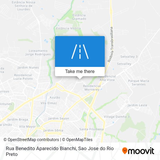 Rua Benedito Aparecido Bianchi map