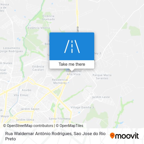 Rua Waldemar Antônio Rodrigues map