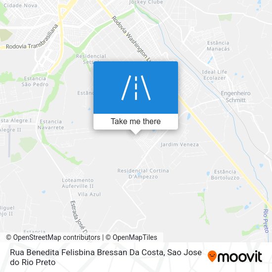 Rua Benedita Felisbina Bressan Da Costa map