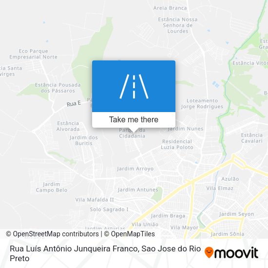 Rua Luís Antônio Junqueira Franco map