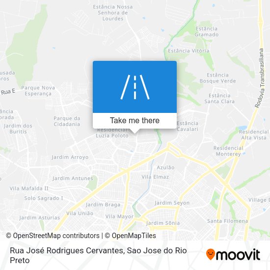 Rua José Rodrigues Cervantes map