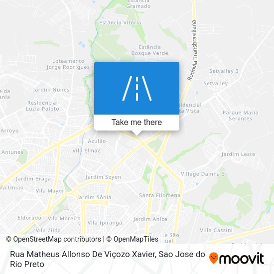 Rua Matheus Allonso De Viçozo Xavier map