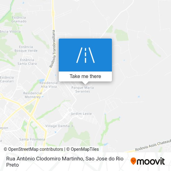 Rua Antônio Clodomiro Martinho map