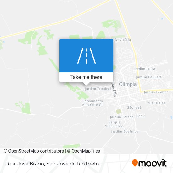 Rua José Bizzio map