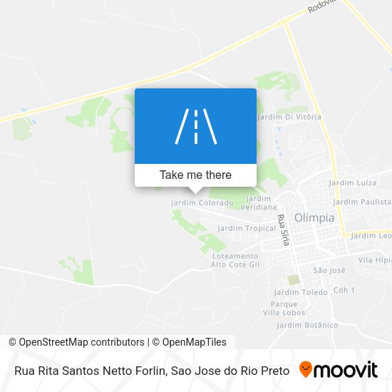 Rua Rita Santos Netto Forlin map