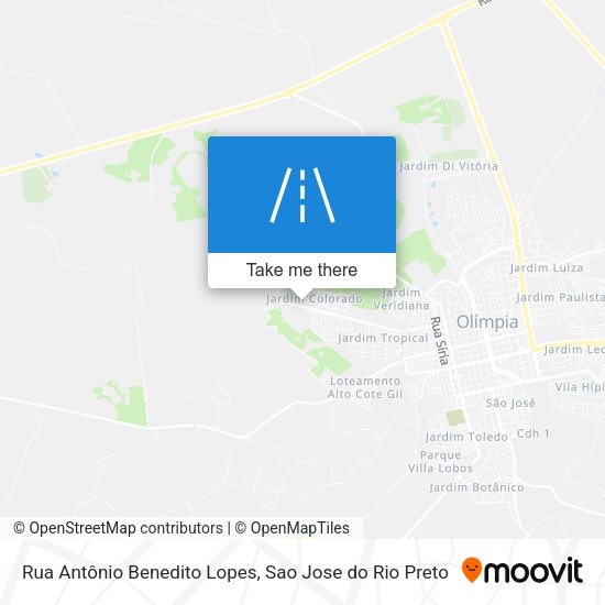 Rua Antônio Benedito Lopes map