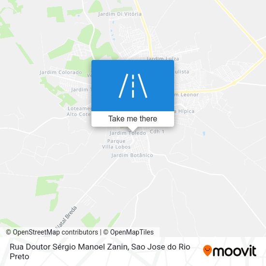 Rua Doutor Sérgio Manoel Zanin map