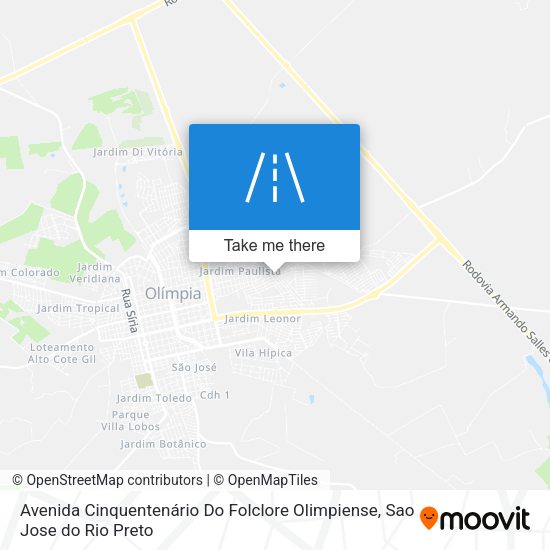 Avenida Cinquentenário Do Folclore Olimpiense map