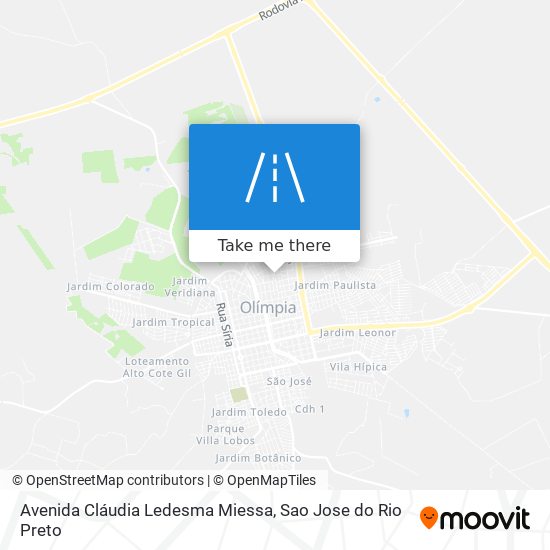 Mapa Avenida Cláudia Ledesma Miessa