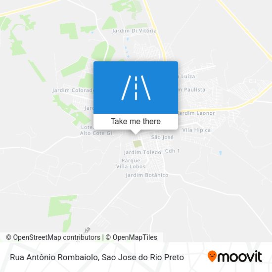 Rua Antônio Rombaiolo map