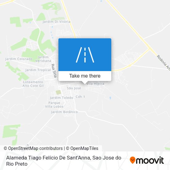 Alameda Tiago Felício De Sant'Anna map