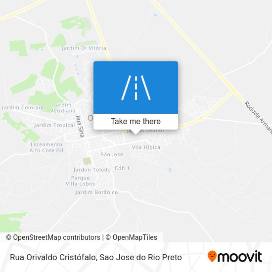 Rua Orivaldo Cristófalo map