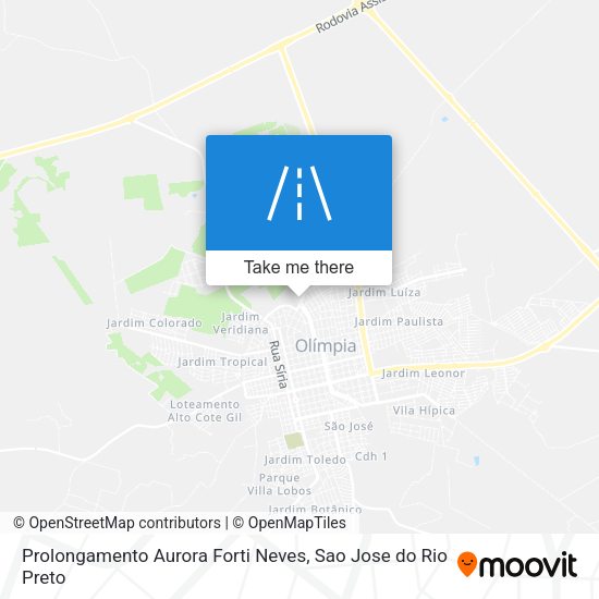 Prolongamento Aurora Forti Neves map
