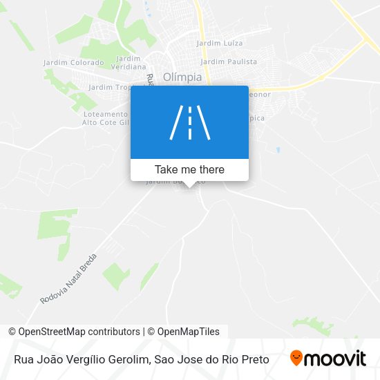 Rua João Vergílio Gerolim map