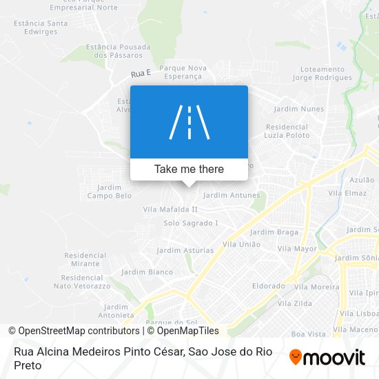 Rua Alcina Medeiros Pinto César map