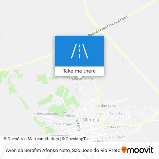 Mapa Avenida Serafim Afonso Neto