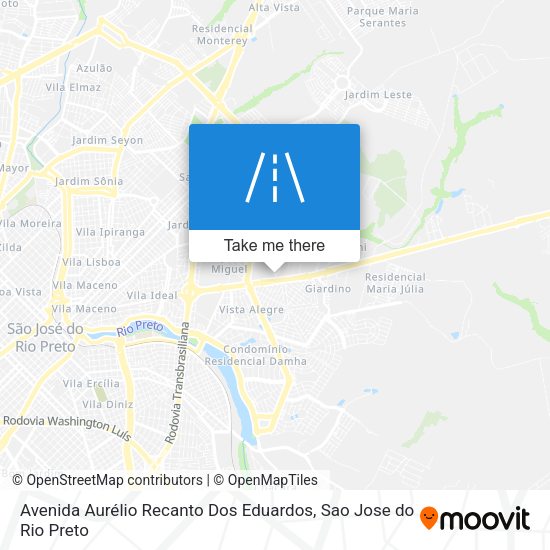 Avenida Aurélio Recanto Dos Eduardos map