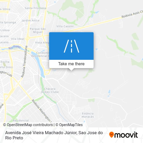 Avenida José Vieira Machado Júnior map