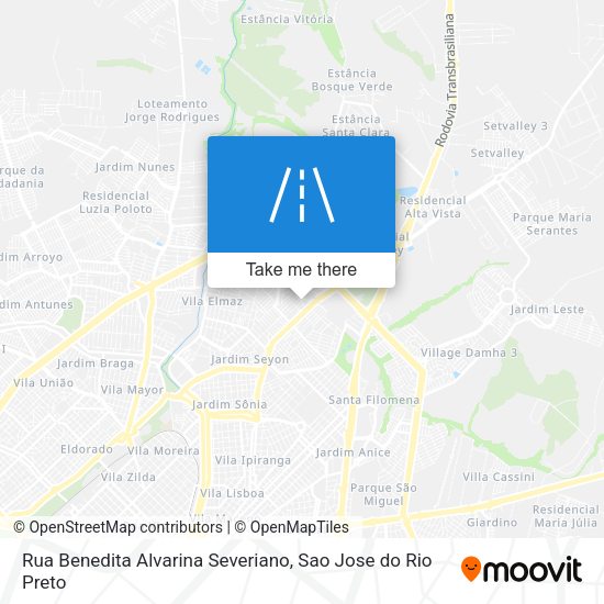 Rua Benedita Alvarina Severiano map