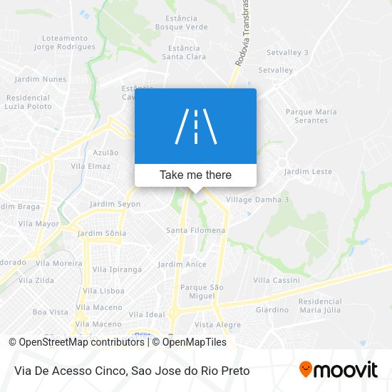 Via De Acesso Cinco map