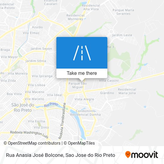 Rua Anasia José Bolcone map