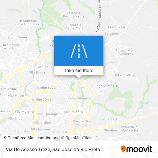 Via De Acesso Treze map