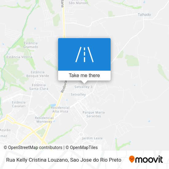 Rua Kelly Cristina Louzano map