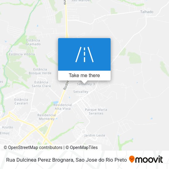 Rua Dulcinea Perez Brognara map