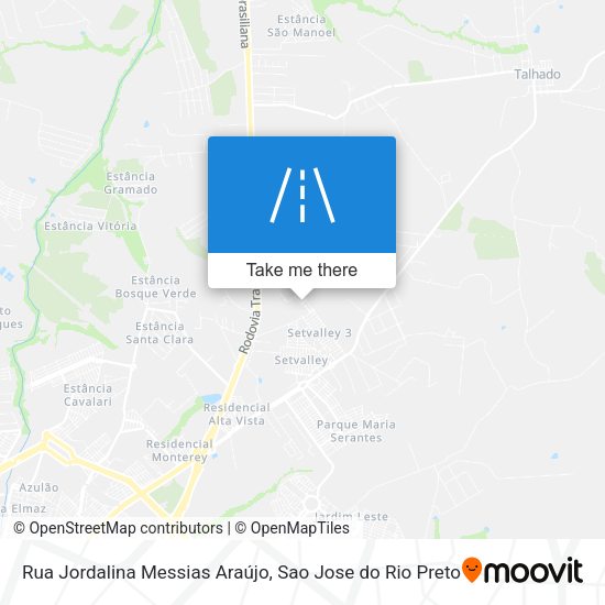 Rua Jordalina Messias Araújo map